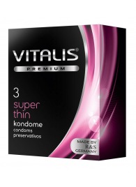 Ультратонкие презервативы VITALIS PREMIUM super thin - 3 шт. - Vitalis - купить с доставкой в Благовещенске
