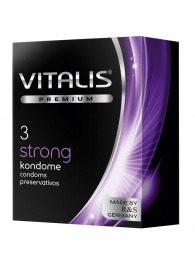 Презервативы с утолщенной стенкой VITALIS PREMIUM strong - 3 шт. - Vitalis - купить с доставкой в Благовещенске