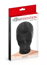 Сплошная маска-шлем с имитацией повязки для глаз - Fetish Tentation - купить с доставкой в Благовещенске