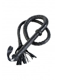 Длинный кожаный кнут с хлопушками на конце - ToyFa - купить с доставкой в Благовещенске
