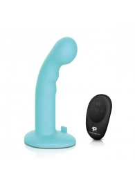 Голубая изогнутая насадка 6in Remote Control Ripple P-Spot G-Spot на черных трусиках - 16 см. - Pegasus - купить с доставкой в Благовещенске