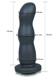 Черная анальная рельефная насадка-фаллоимитатор - 15 см. - LOVETOY (А-Полимер) - купить с доставкой в Благовещенске
