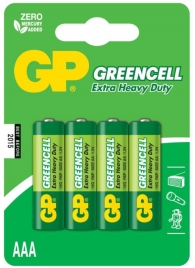 Батарейки солевые GP GreenCell AAA/R03G - 4 шт. - Элементы питания - купить с доставкой в Благовещенске