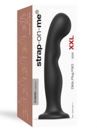 Черная насадка Strap-On-Me Dildo Plug P G size XXL - Strap-on-me - купить с доставкой в Благовещенске