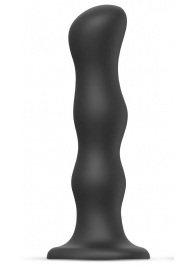 Черная насадка Strap-On-Me Dildo Geisha Balls size M - Strap-on-me - купить с доставкой в Благовещенске