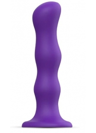 Фиолетовая насадка Strap-On-Me Dildo Geisha Balls size M - Strap-on-me - купить с доставкой в Благовещенске