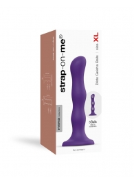 Фиолетовая насадка Strap-On-Me Dildo Geisha Balls size XL - Strap-on-me - купить с доставкой в Благовещенске