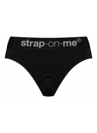 Черные трусики для насадок Heroine Lingerie Harness - size S - Strap-on-me - купить с доставкой в Благовещенске