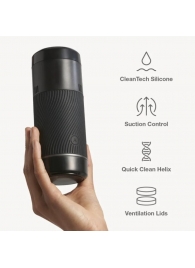 Черный мастурбатор с контролем всасывания Arcwave Pow Stroker - Arcwave - в Благовещенске купить с доставкой