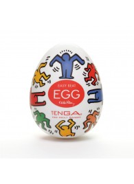 Мастурбатор-яйцо Keith Haring EGG DANCE - Tenga - в Благовещенске купить с доставкой