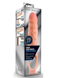 Телесная насадка на пенис 9 Inch Cock Sheath Extender - 22,2 см. - Blush Novelties - в Благовещенске купить с доставкой