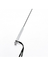 Черный кожаный стек с гладкой ручкой - 55 см. - Crazy Handmade - купить с доставкой в Благовещенске