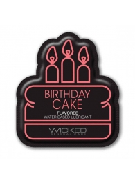 Лубрикант на водной основе со вкусом торта с кремом Wicked Aqua Birthday cake - 3 мл. - Wicked - купить с доставкой в Благовещенске