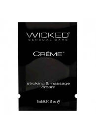 Крем для массажа и мастурбации Wicked Stroking and Massage Creme - 3 мл. - Wicked - купить с доставкой в Благовещенске