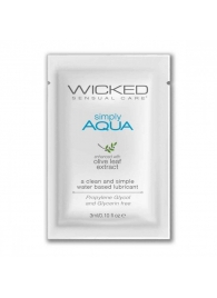 Легкий лубрикант на водной основе Wicked Simply AQUA - 3 мл. - Wicked - купить с доставкой в Благовещенске