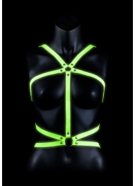 Портупея Body Harness с неоновым эффектом - размер L-XL - Shots Media BV - купить с доставкой в Благовещенске