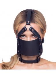 Черный намордник с кляпом-шаром Head Harness With A Gag - Orion - купить с доставкой в Благовещенске