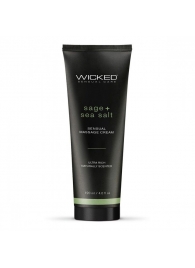 Массажный легкий крем WICKED Sage plus Sea Salt - 120 мл. - Wicked - купить с доставкой в Благовещенске