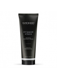 Массажный легкий крем WICKED Stripped plus Bare - 120 мл. - Wicked - купить с доставкой в Благовещенске