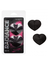 Черные пэстисы в форме сердечек Heart Pasties - California Exotic Novelties - купить с доставкой в Благовещенске