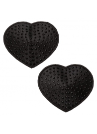 Черные пэстисы в форме сердечек Heart Pasties - California Exotic Novelties - купить с доставкой в Благовещенске