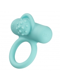 Аквамариновое эрекционное виброкольцо Silicone Rechargeable Nubby Lover’s Delight - California Exotic Novelties - в Благовещенске купить с доставкой