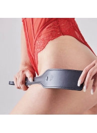 Черная кожаная шлепалка SitaBlack - 30 см. - Sitabella - купить с доставкой в Благовещенске