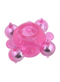 Эрекционное кольцо c бусинками - Toyfa Basic - в Благовещенске купить с доставкой