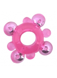 Эрекционное кольцо c бусинками - Toyfa Basic - в Благовещенске купить с доставкой