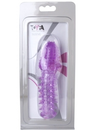 Фиолетовая насадка, удлиняющая половой член - 13,5 см. - Toyfa Basic - в Благовещенске купить с доставкой