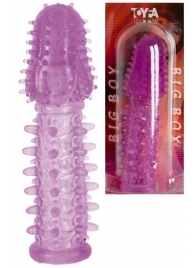 Фиолетовая насадка, удлиняющая половой член - 13,5 см. - Toyfa Basic - в Благовещенске купить с доставкой