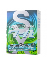 Презервативы Sagami Xtreme Mint с ароматом мяты - 3 шт. - Sagami - купить с доставкой в Благовещенске