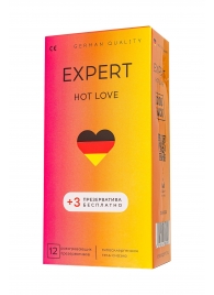 Презервативы EXPERT Hot Love с разогревающим эффектом - 12 шт.(+3 в подарок) - Expert - купить с доставкой в Благовещенске