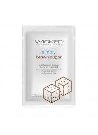 Саше лубриканта на водной основе Simply Aqua Brown Sugar с ароматом коричневого сахара - 3 мл. - Wicked - купить с доставкой в Благовещенске