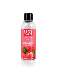 Массажное масло Sexy Sweet Nectar Lychee с феромонами и ароматом личи - 75 мл. - Биоритм - купить с доставкой в Благовещенске