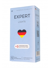 Ультратонкие презервативы EXPERT Lights - 12 шт.(+3 в подарок) - Expert - купить с доставкой в Благовещенске