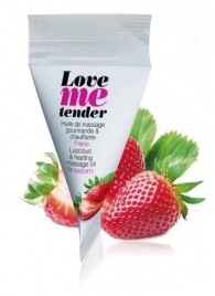 Съедобное согревающее массажное масло Love Me Tender Strawberry с ароматом клубники - 10 мл. - Love to Love - купить с доставкой в Благовещенске