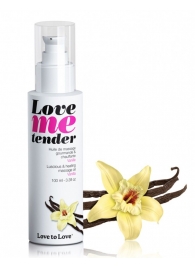Съедобное согревающее массажное масло Love Me Tender Vanilla с ароматом ванили - 100 мл. - Love to Love - купить с доставкой в Благовещенске