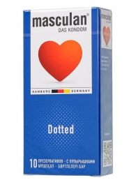 Презервативы с пупырышками Masculan Dotted - 10 шт. - Masculan - купить с доставкой в Благовещенске