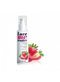 Съедобное согревающее массажное масло Love Me Tender Strawberry с ароматом клубники - 100 мл. - Love to Love - купить с доставкой в Благовещенске