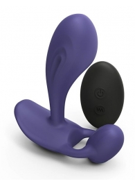 Темно-синий вибромассажер Witty P G Vibrator with Remote Control - Love to Love - в Благовещенске купить с доставкой