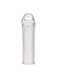 Текстурированная насадка на пенис Clear Textured Penis Enhancing Sleeve Extension - 16,5 см. - BlueLine - в Благовещенске купить с доставкой