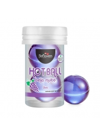 Лубрикант на масляной основе Hot Ball Beija Muito с ароматом винограда (2 шарика по 3 гр.) - HotFlowers - купить с доставкой в Благовещенске