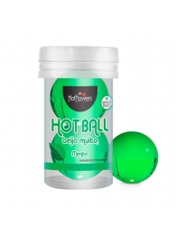 Лубрикант на масляной основе Hot Ball Beija Muito с ароматом мяты (2 шарика по 3 гр.) - HotFlowers - купить с доставкой в Благовещенске