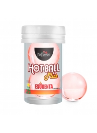 Лубрикант на масляной основе Hot Ball Plus с разогревающим эффектом (2 шарика по 3 гр.) - HotFlowers - купить с доставкой в Благовещенске