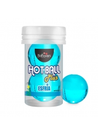 Лубрикант на масляной основе Hot Ball Plus с охлаждающим эффектом (2 шарика по 3 гр.) - HotFlowers - купить с доставкой в Благовещенске