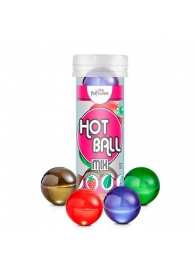 Ароматизированный лубрикант Hot Ball Mix на масляной основе (4 шарика по 3 гр.) - HotFlowers - купить с доставкой в Благовещенске