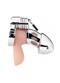 Клетка на пенис из металла Obedience Cock Cage - BlueLine - купить с доставкой в Благовещенске