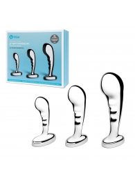 Набор из 3 стальных стимуляторов простаты Stainless Steel P-spot Training Set - b-Vibe - в Благовещенске купить с доставкой