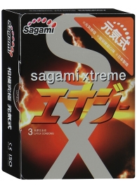 Презервативы Sagami Xtreme ENERGY с ароматом энергетика - 3 шт. - Sagami - купить с доставкой в Благовещенске